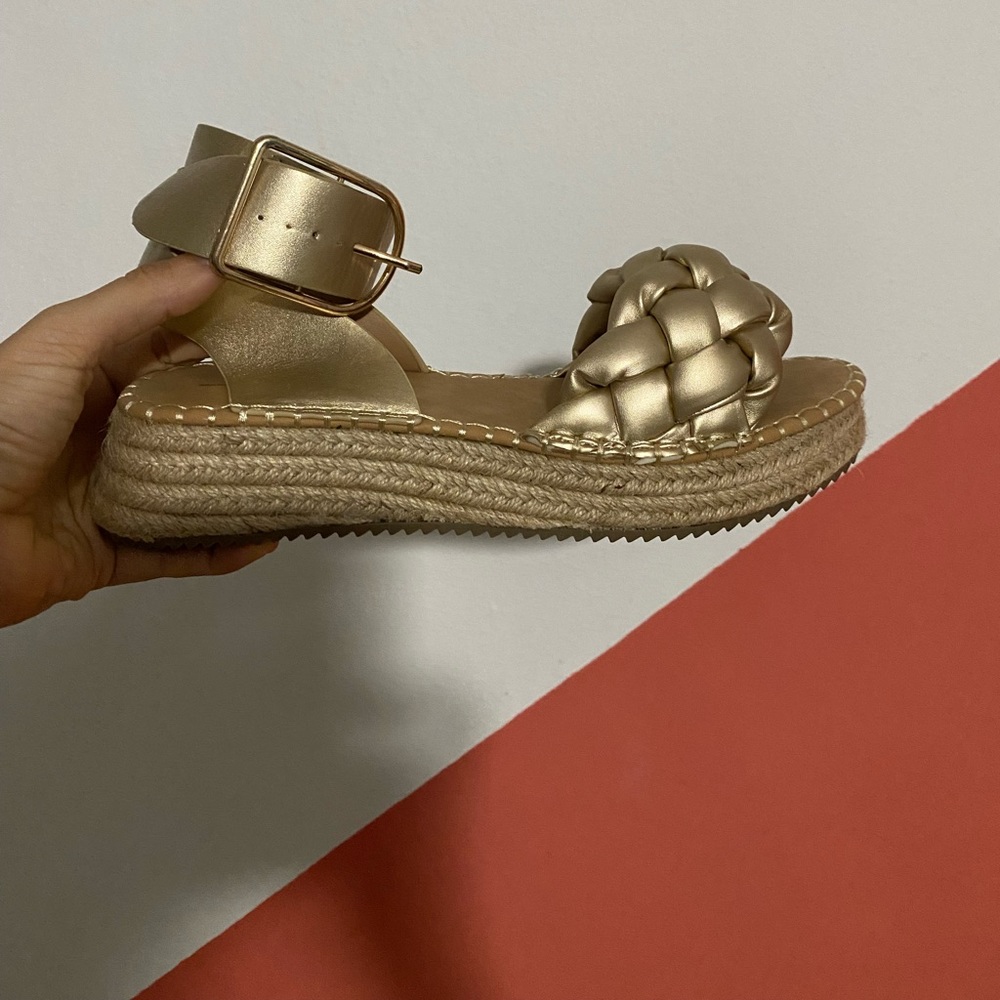 Gold Wedge Sandals